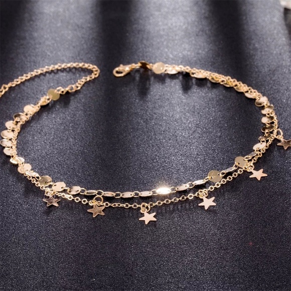 5 for $25 Two Layer Star Choker Necklace - Picture 5 of 5